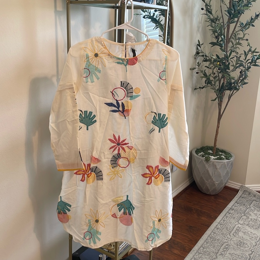 Ethnic Outfitters Cross Stitch Embroidered Kurta